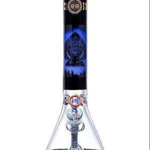 Cheech Milky Blue Protect The Crest Beaker