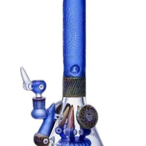 Cheech You Can See Me Sand Blasted Beaker Blue