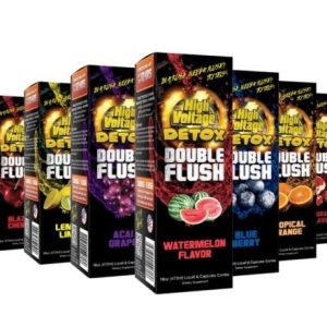 High Voltage Double Flush Detox 16oz W/6ct Caps Blue Berry