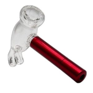 Cheech Glass Metal Hammer Hand Pipe