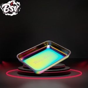 Blazy Susan Stainless Steel Rolling Tray Rainbow