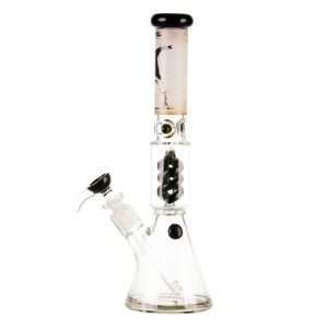 G-Rollz Banksy's 'Flower Thrower' Spiral Perc Beaker Yellow 35CM