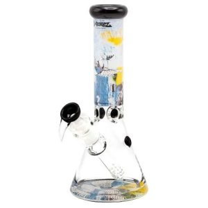 G-Rollz Banksy's 'Graffiti Armoured Dove' Beaker White 35CM