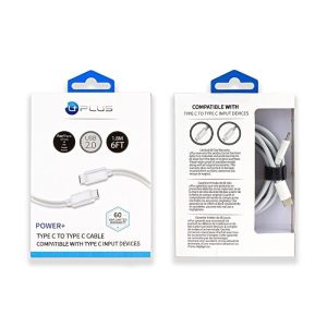 Uplus Power+ Type C To Type C Cable White