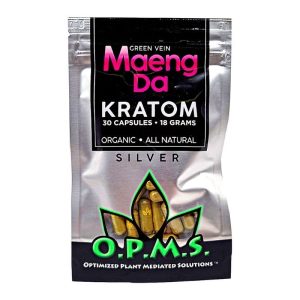 OPMS Green Vein Maeng Da 18 Gram 30 Caps Kratom