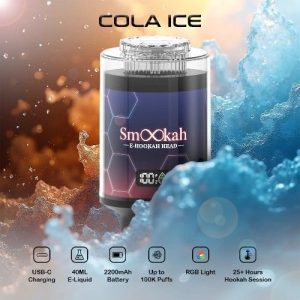 Smookah 2 in 1 Disposable Hookah 100k Puff Cola Ice