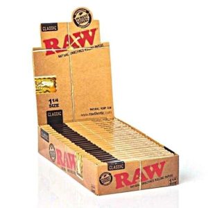 Raw Classic 1 1/4 Papers 24 Packs Per Box