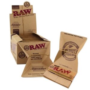 Raw Artesano Classic 1 1/4 Paper+Tray+Tips 15 Packs Per Box