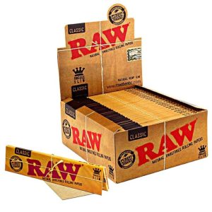 Raw Classic King Size Slim Rolling Paper 50 Per Box/32 Leaves