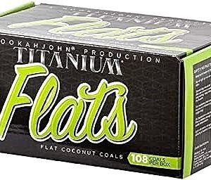 Titanium Flats Flat Coconut Coals 108 Pieces