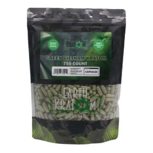 Earth Kratom 750ct Capsules Green Vietnam
