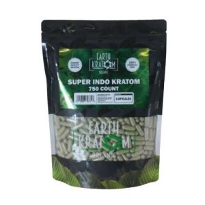 Earth Kratom 750ct Capsules Super Indo