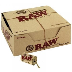 Raw Hemp Wick 10 Feet/ 3 Meter 40 Rolls Per Box