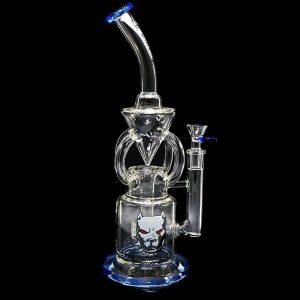 Pitbull Water Pipe 13inch Matrix Re Cycler Blue, Green, Black