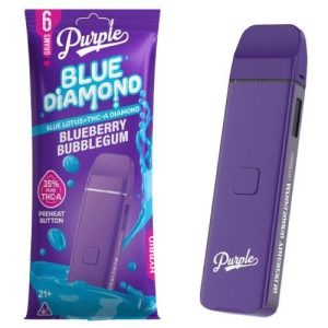 Purple Blue Diamond Lotus+THC-A 6g Disposable Blueberry Bubblegu