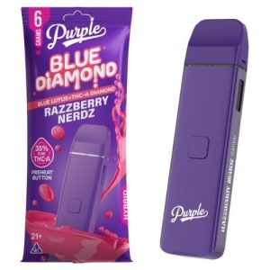 Purple Blue Diamond Lotus+THC-A 6g Disposable Razzberry Nerdz