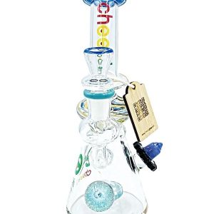 Cheech CHE-086 9" Rig With Shower Head Perc With Marble Blue