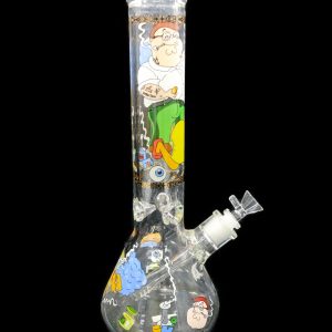 Beaker Bottom Water Pipe 13.5inch Printed