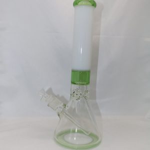 Water Pipe 15inch Basic Beaker Bottom Multi Stripe colored
