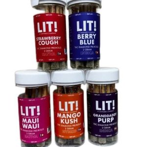 Lit! THC Liquid Diamonds 2g Pre-Rolls 10ct Jar Granddaddy Purp I