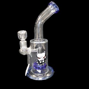 Pitbull Water Pipe 10inch Tree or Disc Perk Bent Neck Jade,Bk,Wh