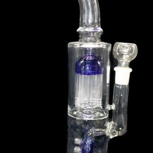 Water Pipe 12inch Duel Chamber Tree Perk W/Heart Perk Bent Neck