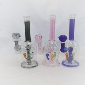 Water Pipe 10inch Round Base With Mushroom Perk