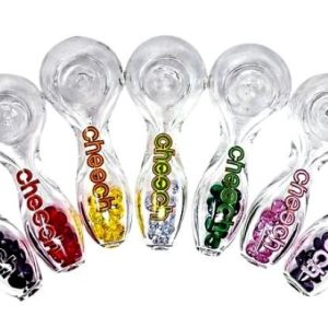 Cheech Logo Gem Spoon Pink, Black, Purple, Green, White, Yellow
