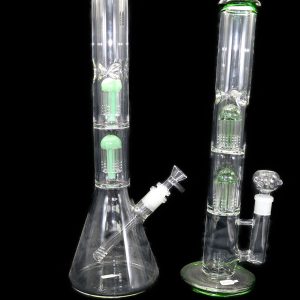 Water Pipe 18inch Beaker Triple Chamber W/Duel Tree Perk