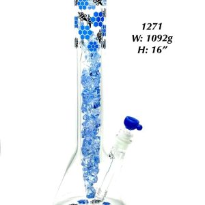 Water Pipe 16 Inch Crystal Perc Recycler