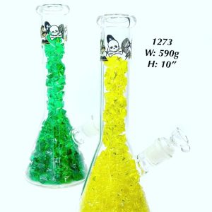 Water Pipe 10 Inch Diamond Filled Beaker