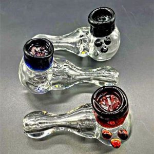 5 Inch Heavy Hand Pipe With Glass Screen & Colored Lip