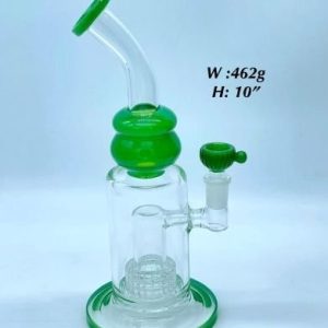 Bent Neck Shower Head Perc With Colored Bauble & Lip