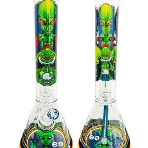 Cheech CA-057 16" 12MM Alien Decal Beaker