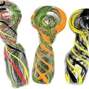Twisted Swirl Spoon Hand Pipe Multi Color