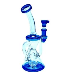 9" Inch Recycler WIth Cone Perc Colored