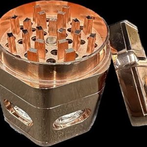 60mm Grinder 4 Piece Gold W/ Window Squared