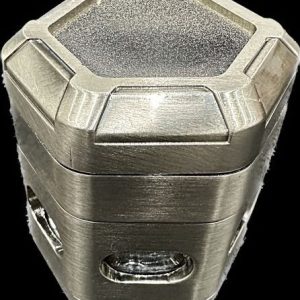 60mm Grinder 4 Piece Silver W/ Window Squared