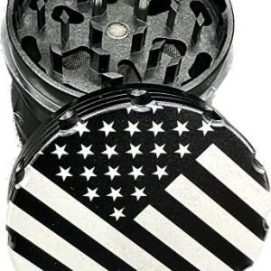 62mm Grinder 4 Piece American Flag Black