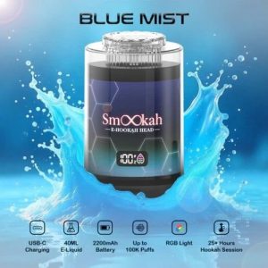 Smookah 2 in 1 Disposable Hookah 100k Puff Blue Mist