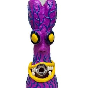 14in 7mm Beaker Glow In The Dark Double Eye, Fat Head Monster
