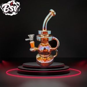 Electro Plated Thick 8.5in Recycler Waterpipe