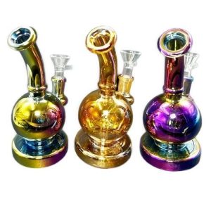 6in Electro Plated Ball Shaped Waterpipe