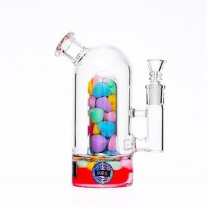 Inex 8in Center Piece Water Pipe Hearts Pink