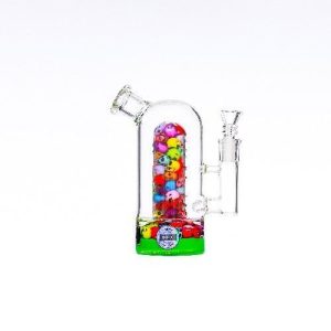 Inex 8in Center Piece Water Pipe Skull Green