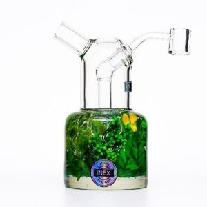Inex 6in Center Piece Rig W/Banger Flower Green
