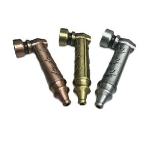 Metal Hand Pipe Full Metal W/ Etched Symbol