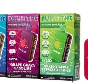 Pulse THC 5g THC-A Disposable 5ct Display Strawberry Banana Whip