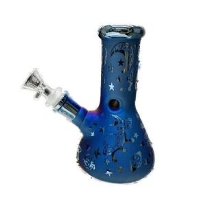 6.5in Blue Cosmic Heavy Beaker