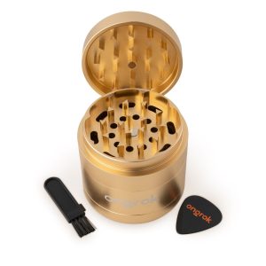 Ongrok Premium 4 Piece EZ Grinder Gold